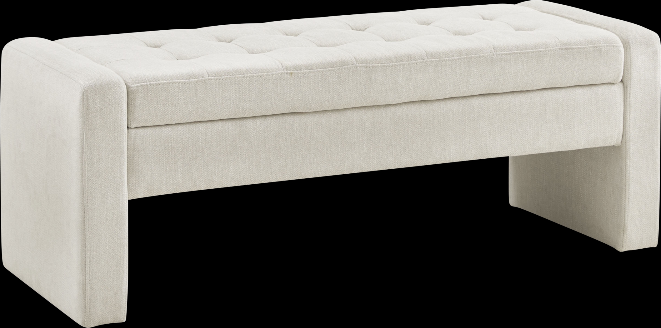 Etton Beige Storage Bench - Thumbnail - Image 1