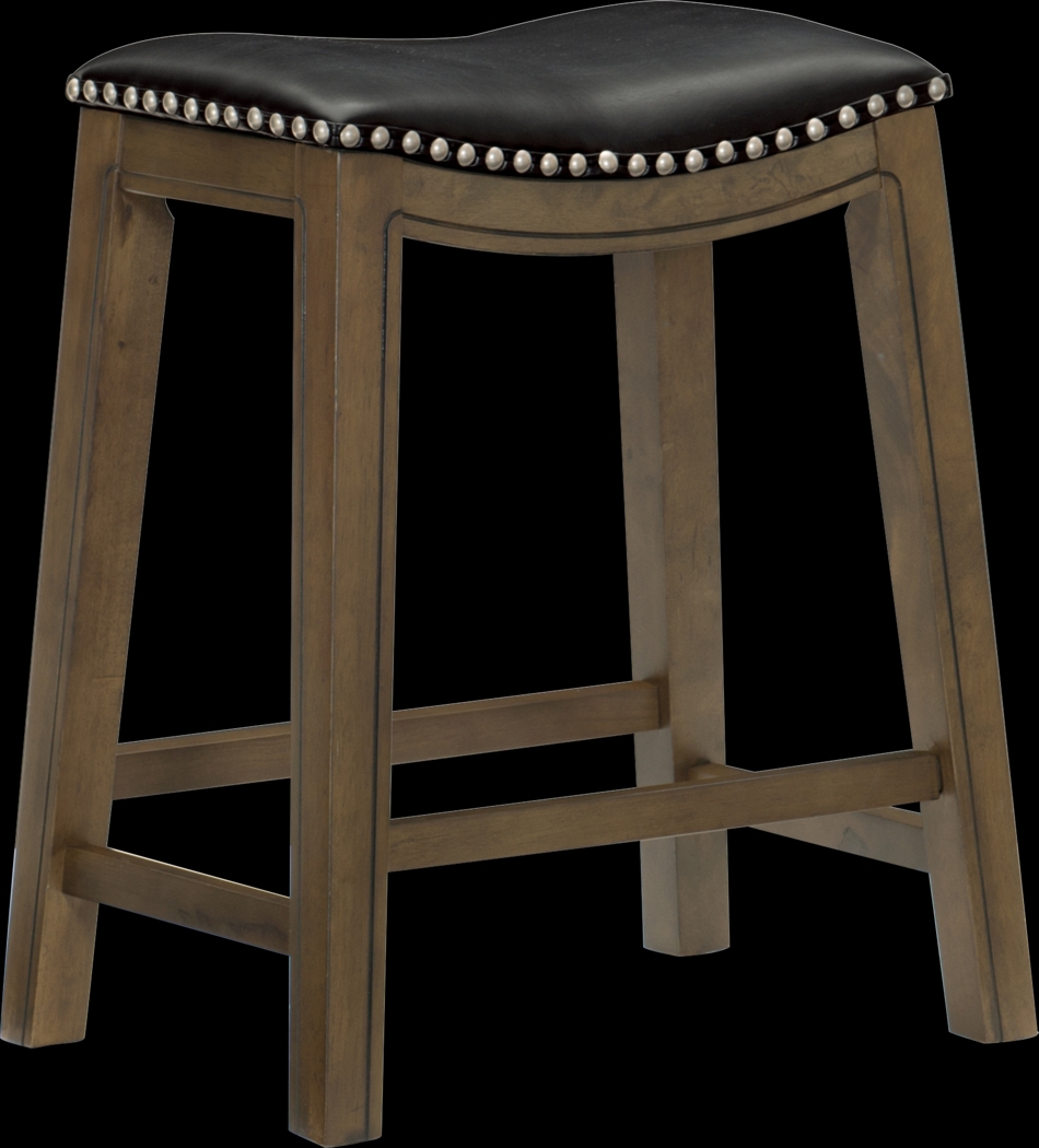Etton Black Counter Height Stool - Thumbnail - Image 1
