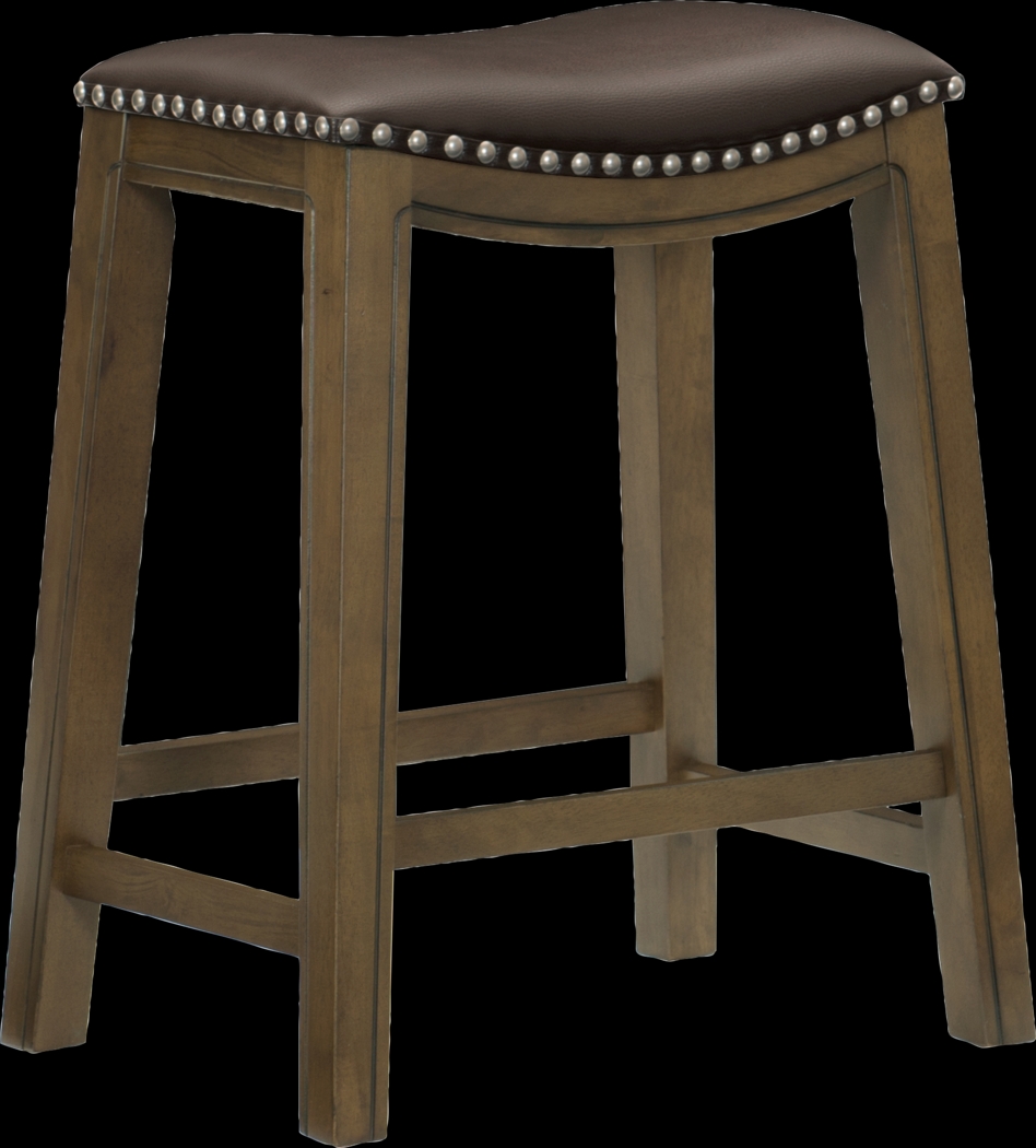 Etton Brown Counter Height Stool - Thumbnail - Image 1