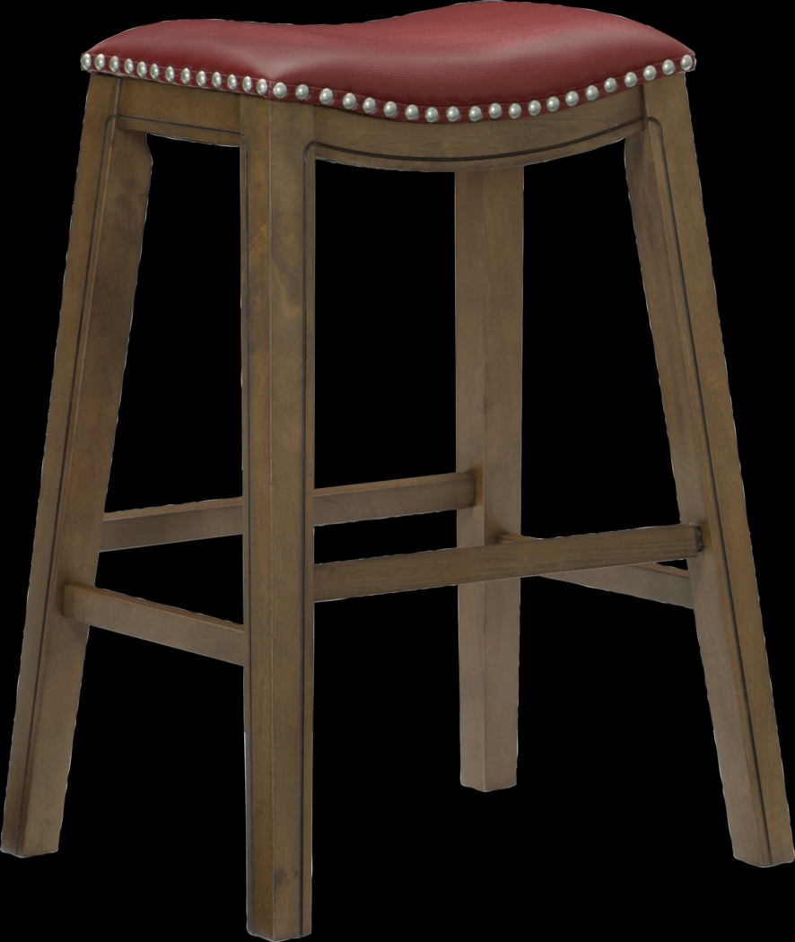Etton Red Barstool - Thumbnail - Image 1