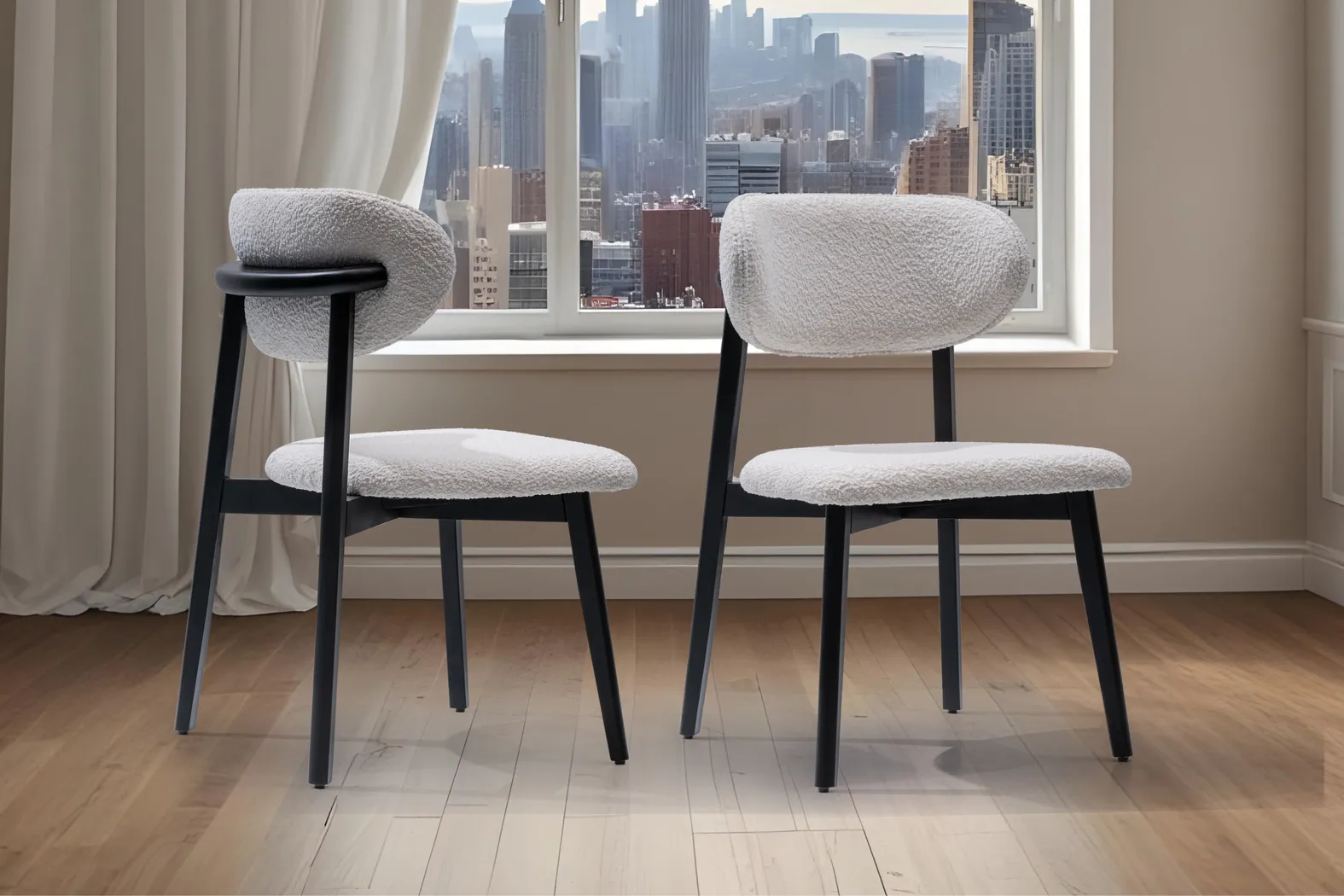 Euphony Black Side Chair, Set of 2 - Thumbnail - Image 2