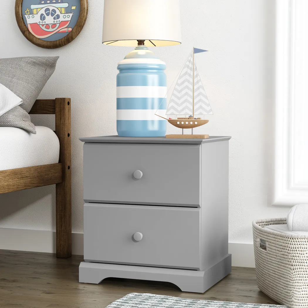 Euphro Gray Nightstand - Thumbnail - Image 2