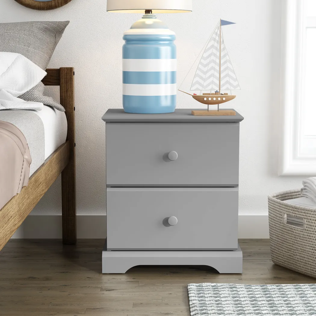 Euphro Gray Nightstand - Thumbnail - Image 3