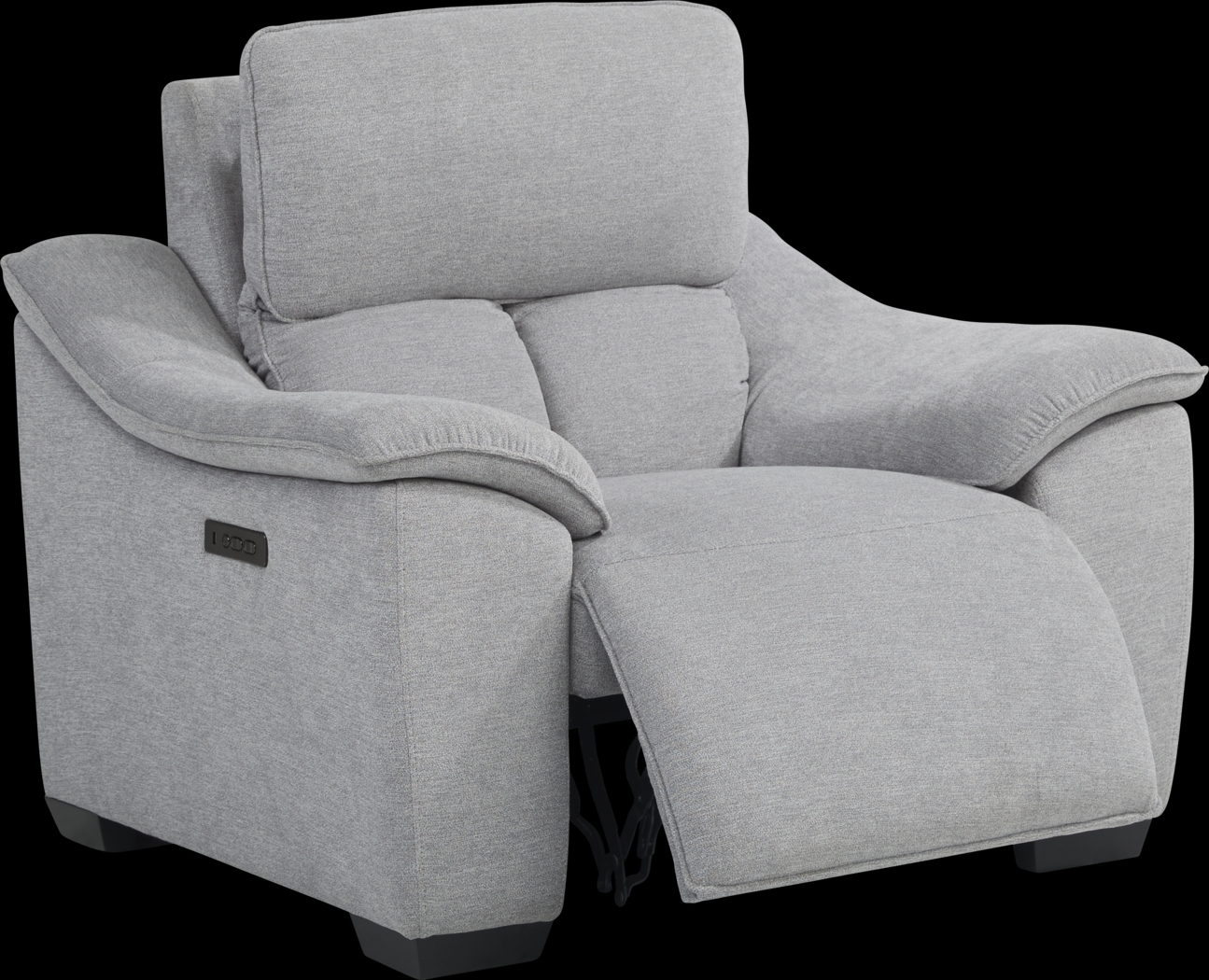 Eustice Bank Light Gray Dual Power Recliner - Thumbnail - Image 2