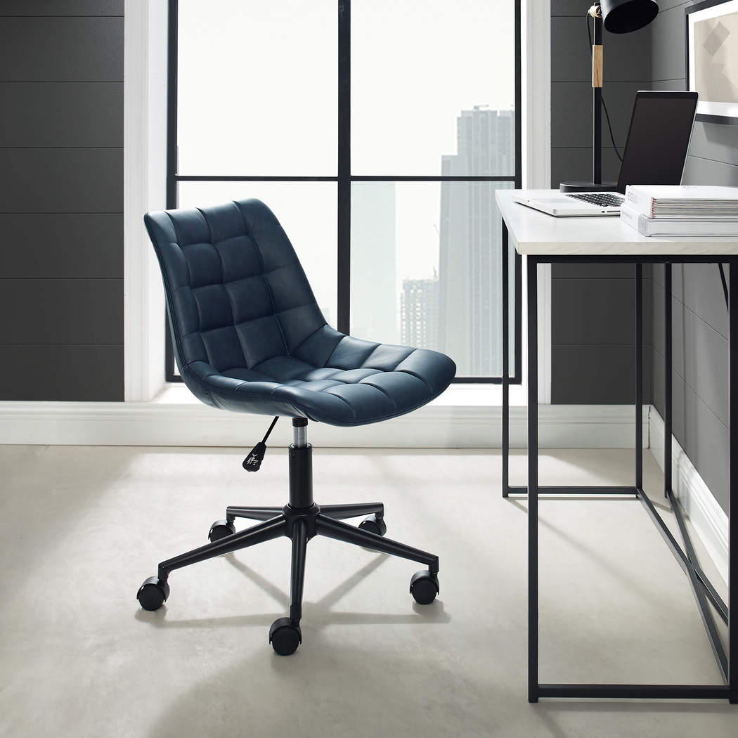 Evamay Navy Desk Chair - Thumbnail - Image 6