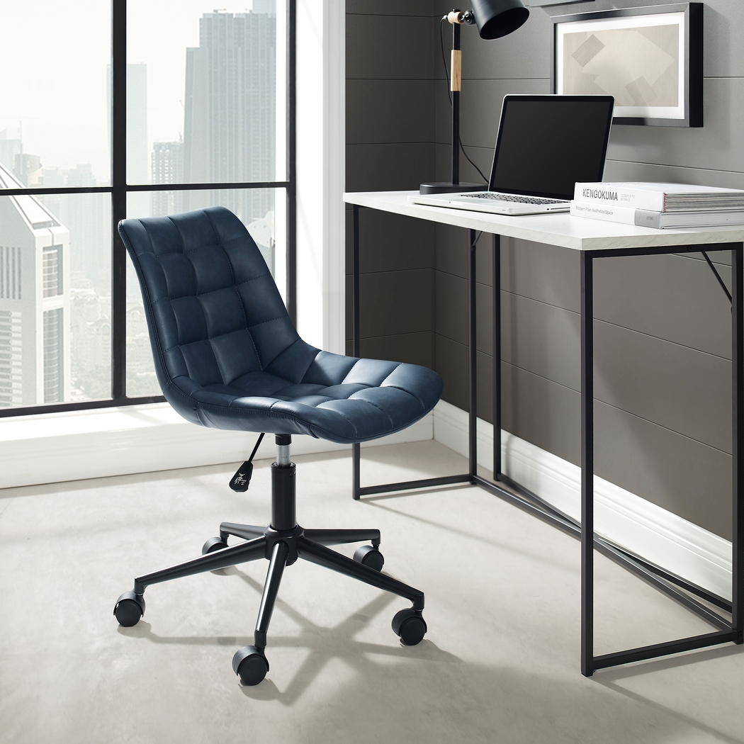 Evamay Navy Desk Chair - Thumbnail - Image 7