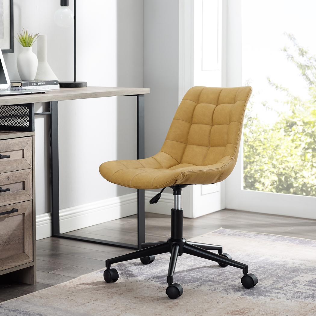 Evamay Yellow Desk Chair - Thumbnail - Image 6