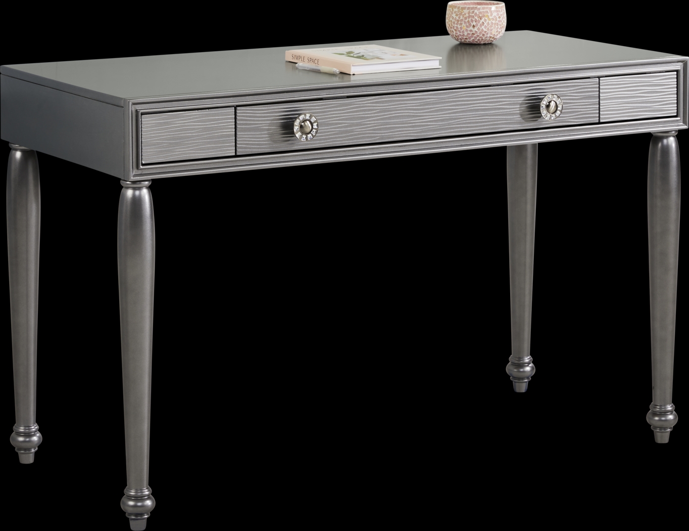Evangeline Charcoal Vanity Desk - Thumbnail - Image 3