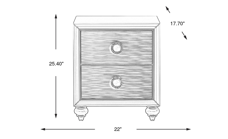 Dimension Image. Please refer to the Dimension Tab on this page for dimension details.