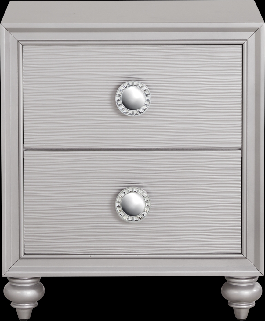 Evangeline Silver Nightstand - Thumbnail - Image 1