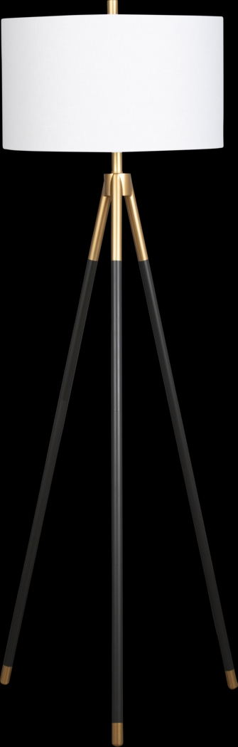 Evans Circle Black Floor Lamp - Thumbnail - Image 1