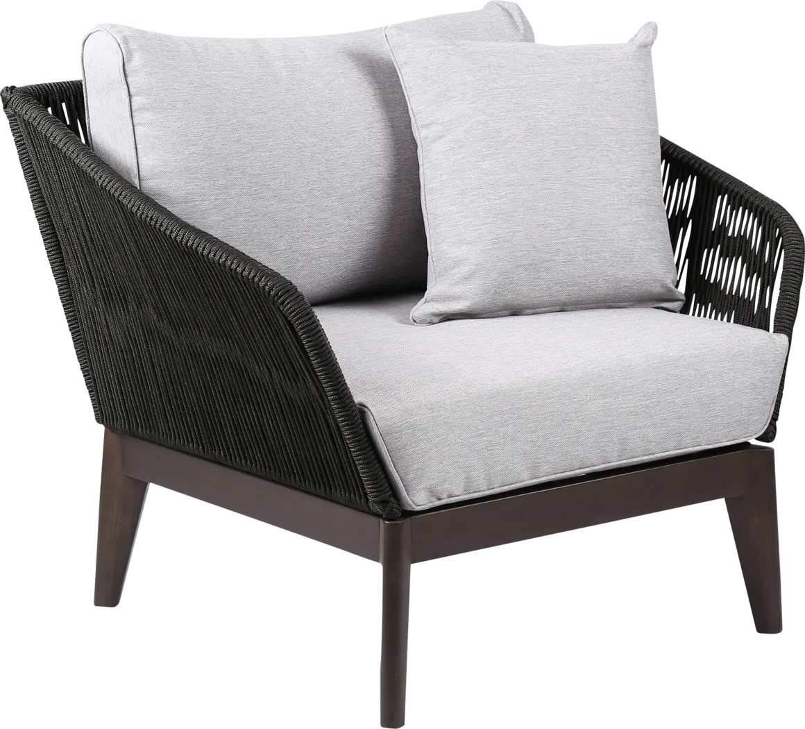 Evaria Dark Gray Outdoor Club Chair - Thumbnail - Image 1