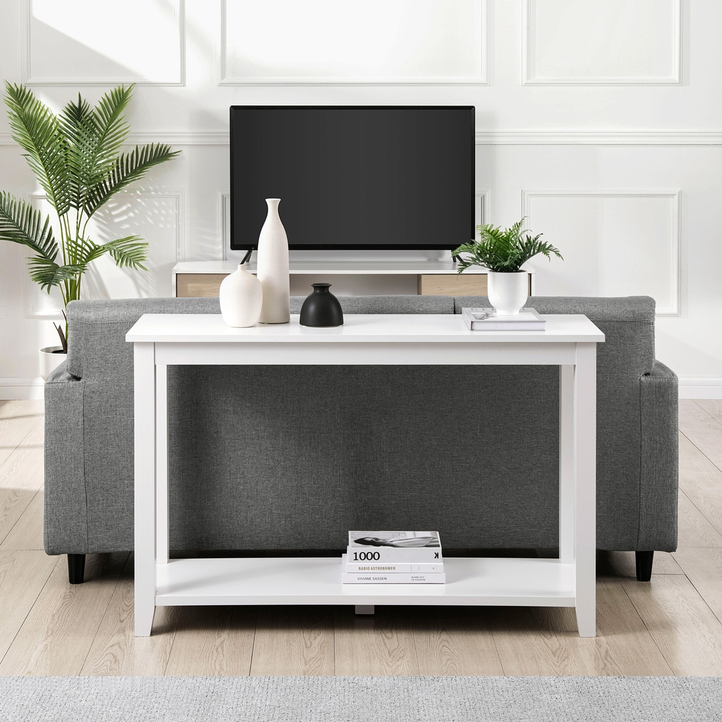 Evarnos White Sofa Table - Thumbnail - Image 2