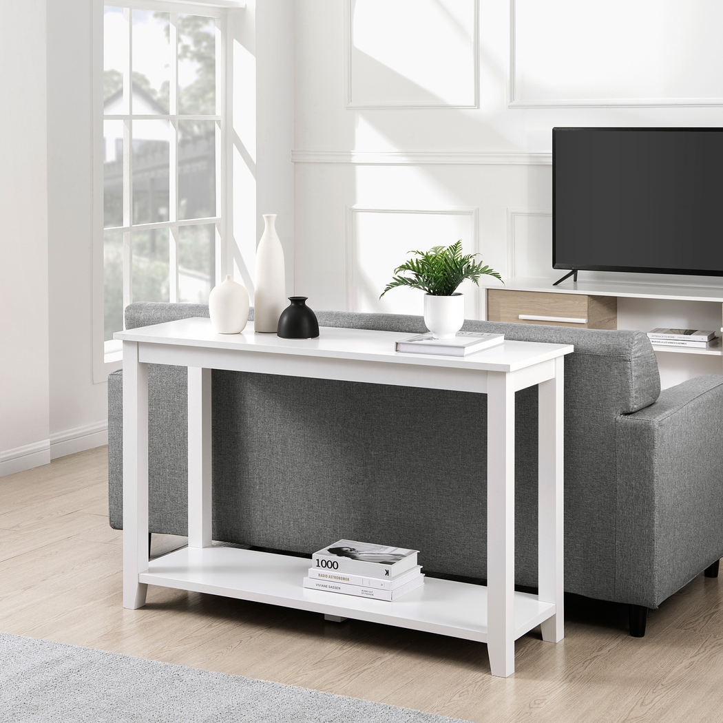 Evarnos White Sofa Table - Thumbnail - Image 3