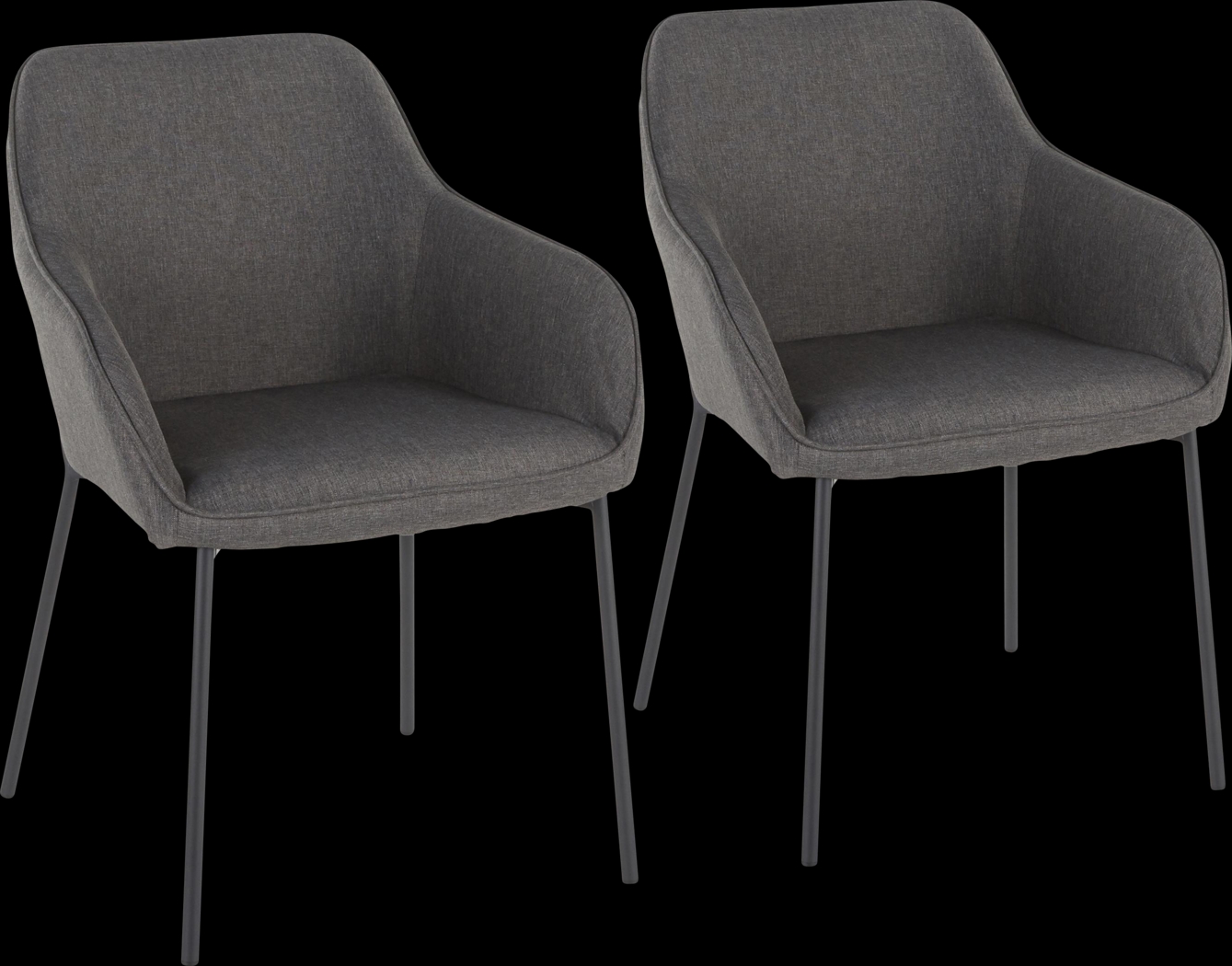 Evarts Charcoal Dining Chair, Set of 2 - Thumbnail - Image 1