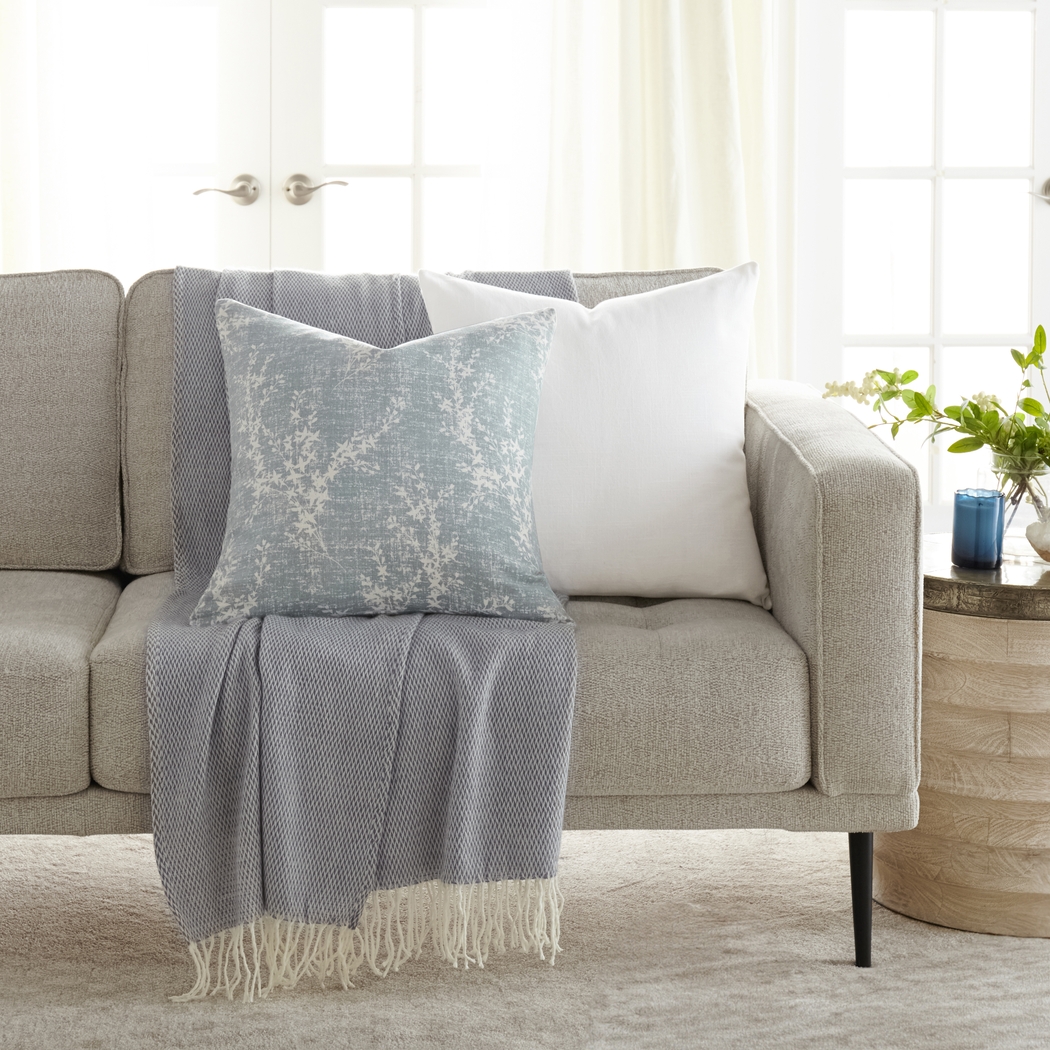 Evawell Light Blue Accent Pillow Set of 2 - Thumbnail - Image 2