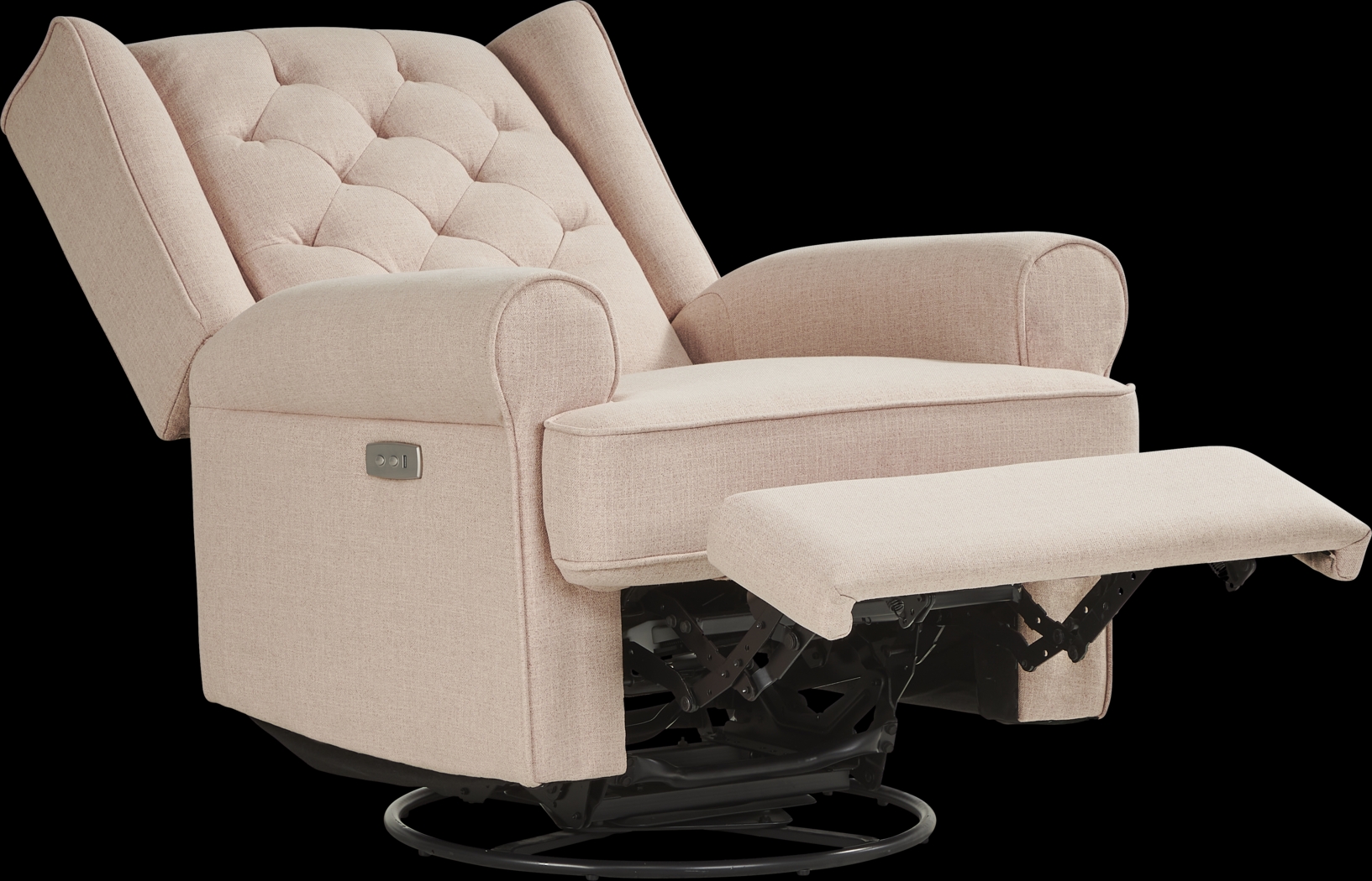 Eveleigh Blush Power Glider Recliner - Thumbnail - Image 4