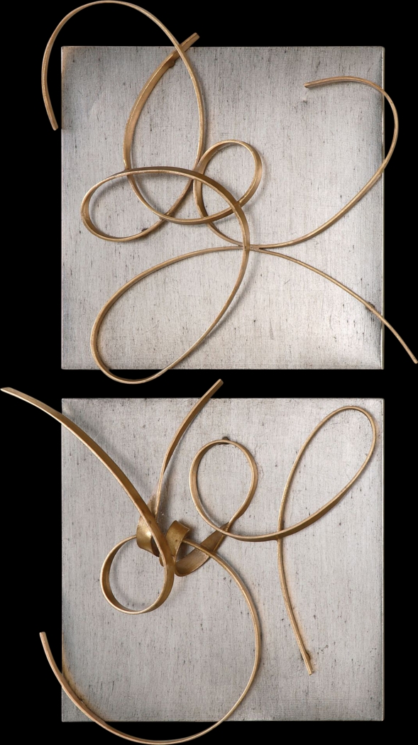 Eveliza Gold Set of 2 Wall Decor - Thumbnail - Image 1