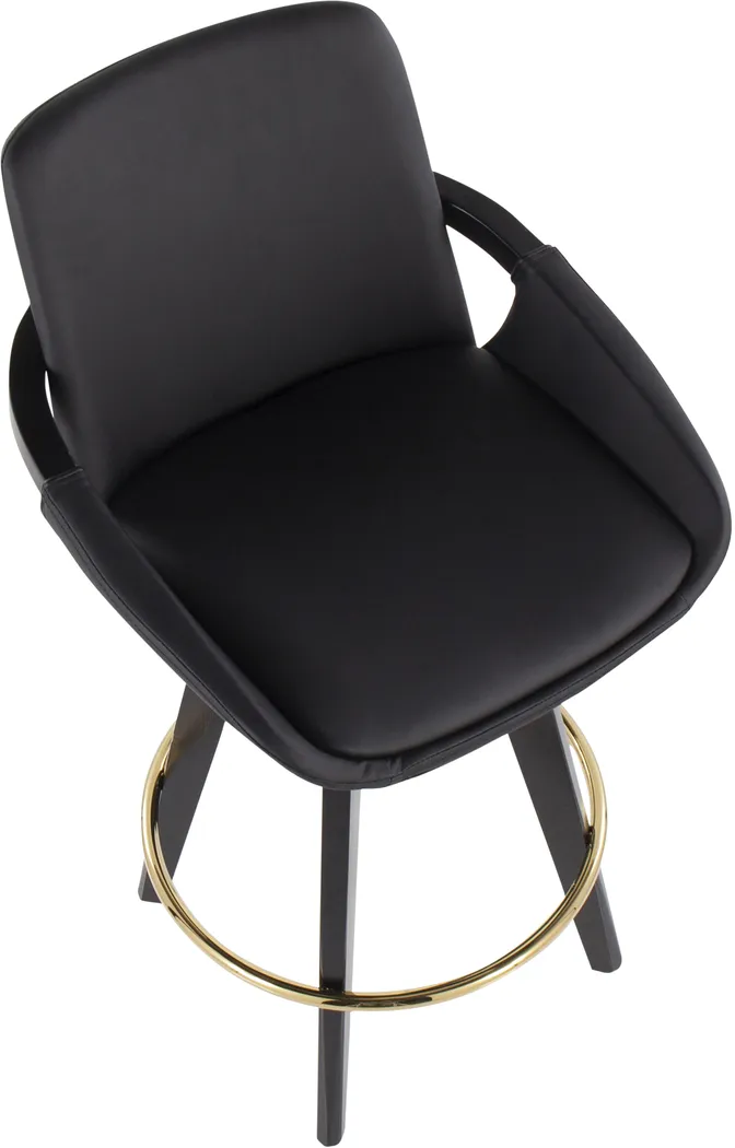 Everan I Black Counter Height Stool, Set of 2 - Thumbnail - Image 7