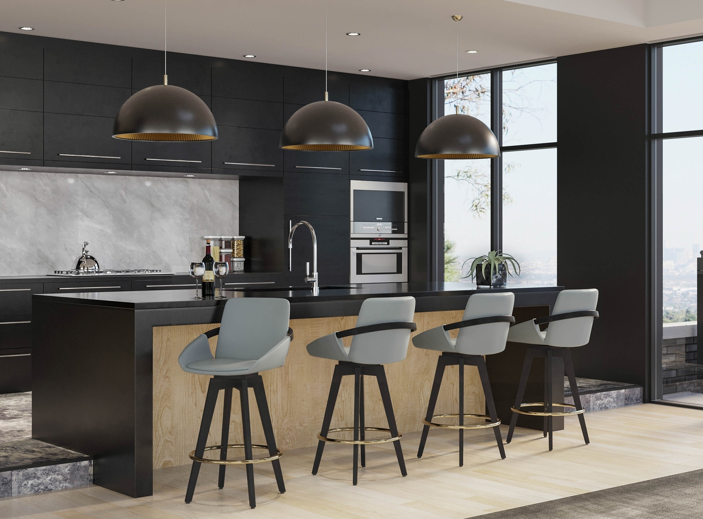 Everan I Gray Counter Height Stool, Set of 2 - Thumbnail - Image 8