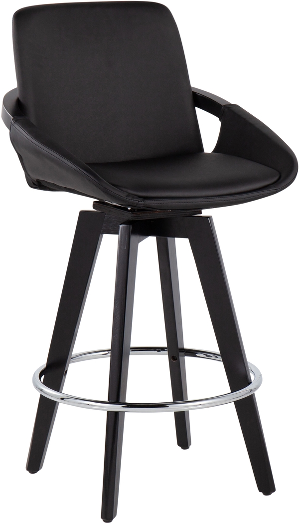 Everan II Black Counter Height Stool, Set of 2 - Thumbnail - Image 2