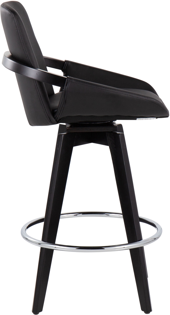 Everan II Black Counter Height Stool, Set of 2 - Thumbnail - Image 3