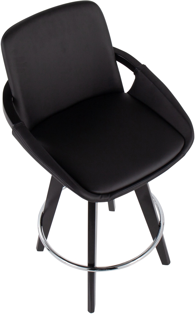 Everan II Black Counter Height Stool, Set of 2 - Thumbnail - Image 7