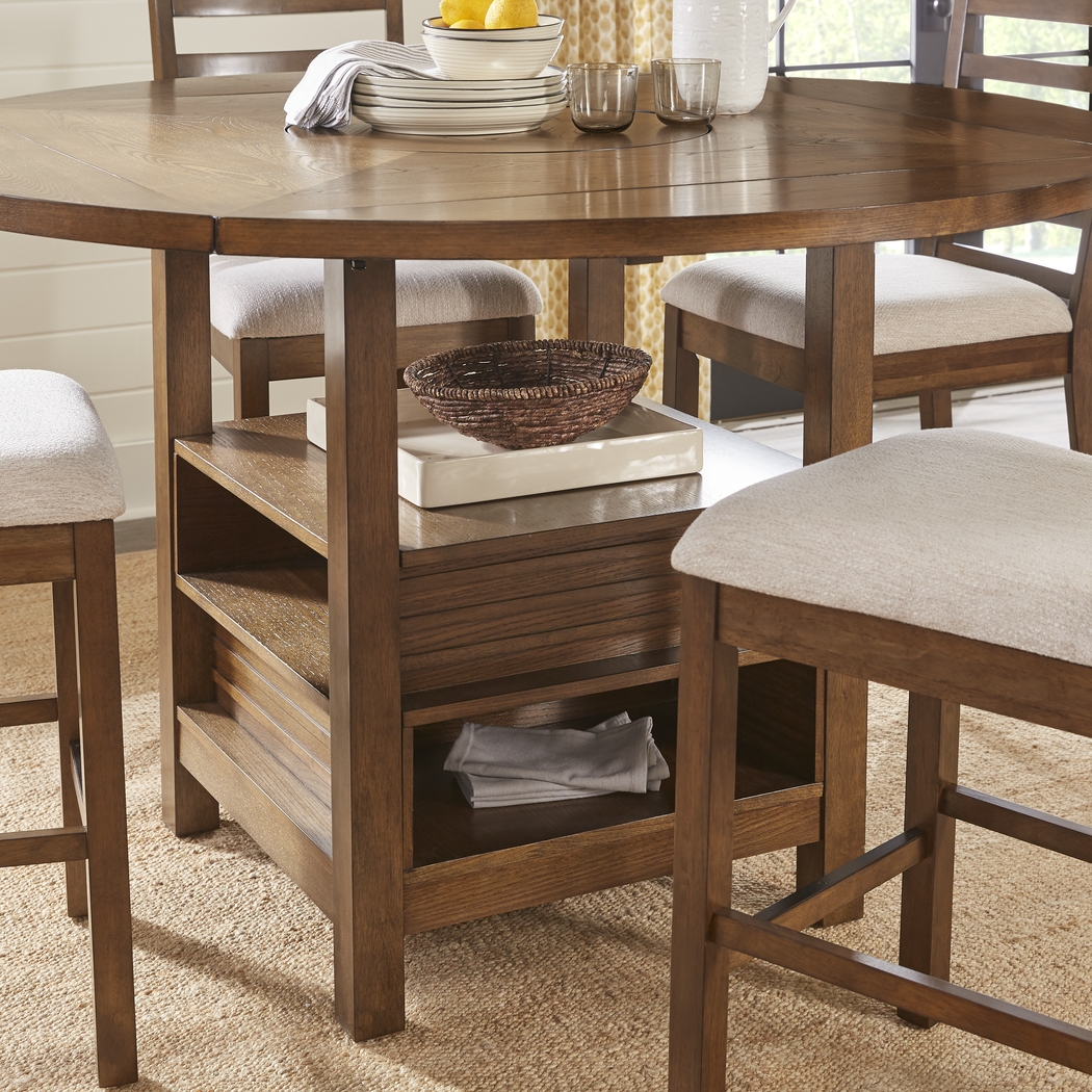 Everdeen Cottage Brown Cherry Counter Height Dining Table - Thumbnail - Image 3
