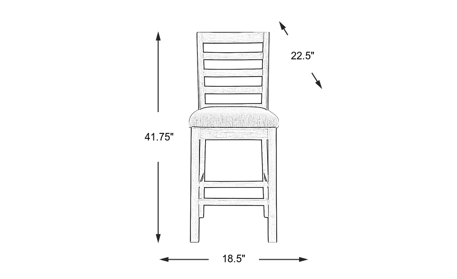 Dimension Image. Please refer to the Dimension Tab on this page for dimension details.