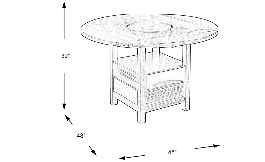 Dimension Image. Please refer to the Dimension Tab on this page for dimension details.