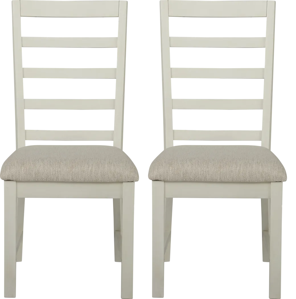 Everdeen Cottage White Side Chair, Set of 2 - Thumbnail - Image 1