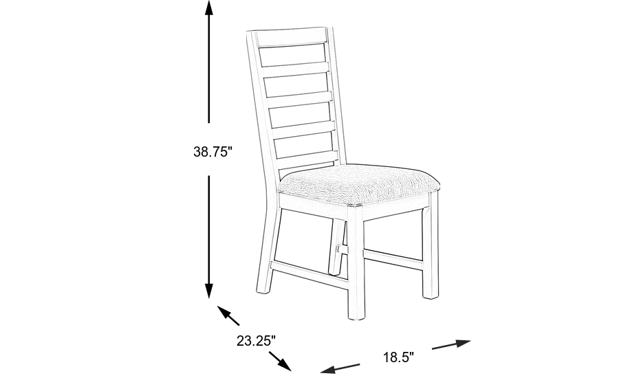 Dimension Image. Please refer to the Dimension Tab on this page for dimension details.