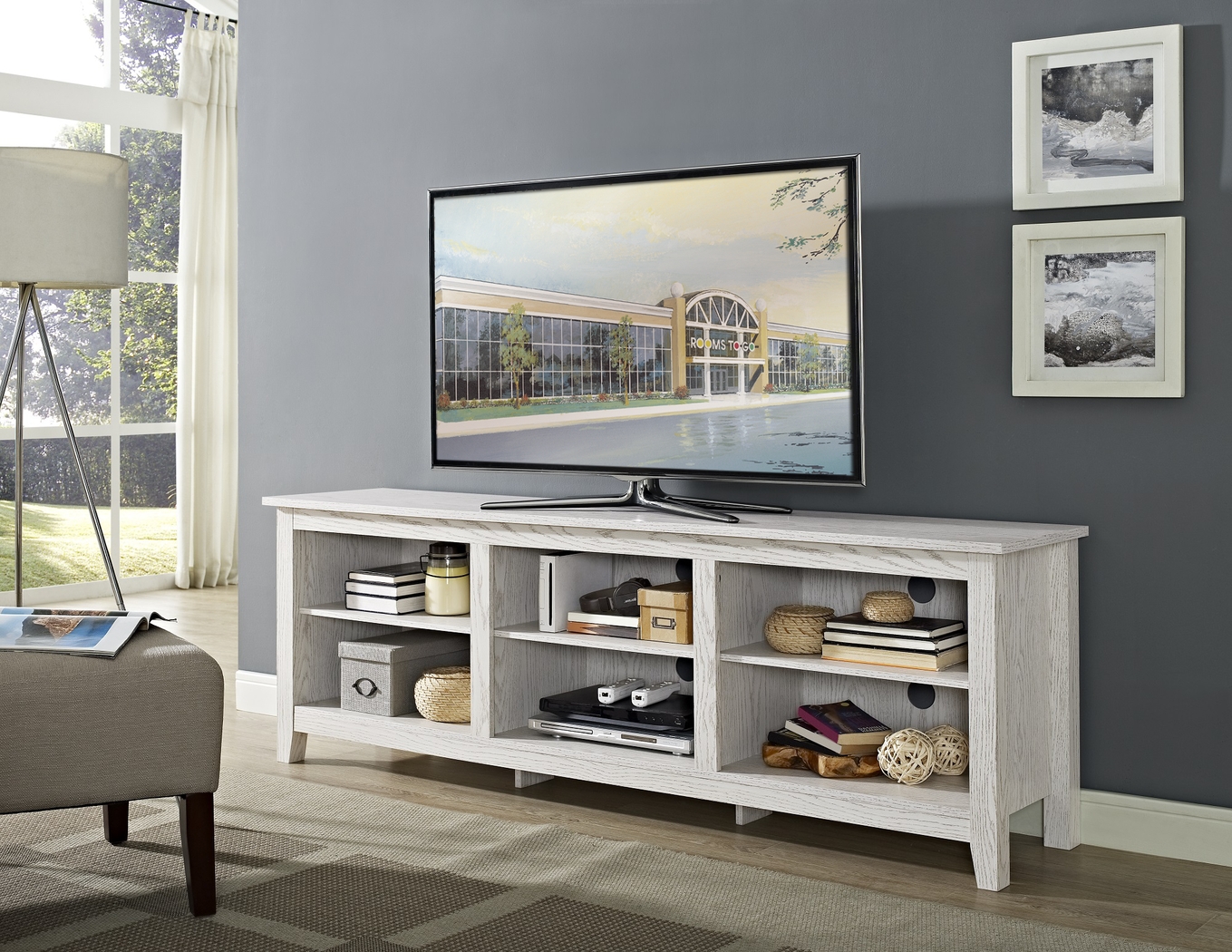 Everett White 70 in. Console - Thumbnail - Image 4