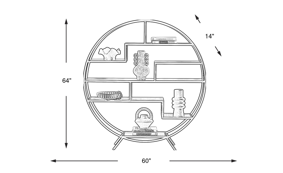 Dimension Image. Please refer to the Dimension Tab on this page for dimension details.