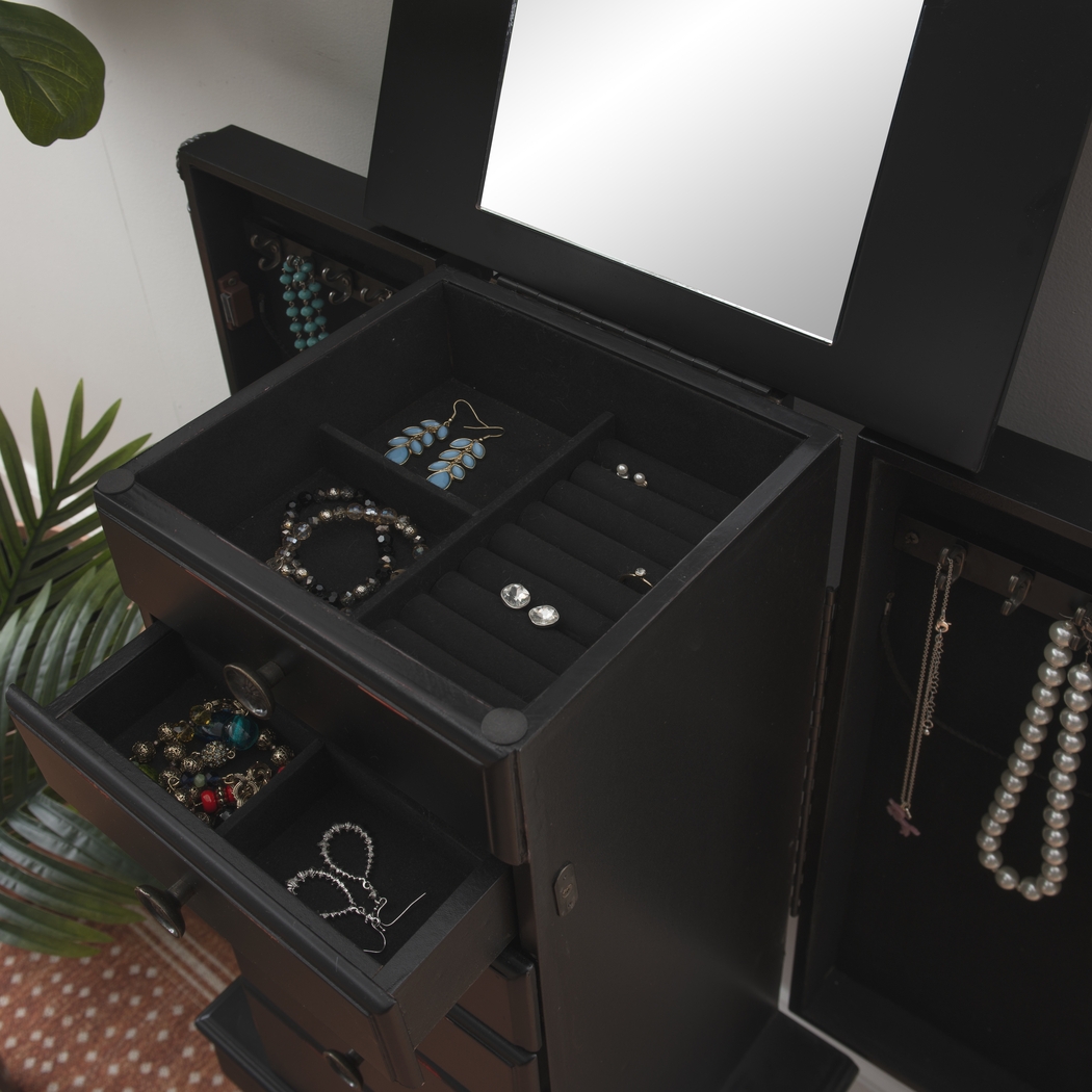 Everinaa Black Jewelry Armoire - Thumbnail - Image 12