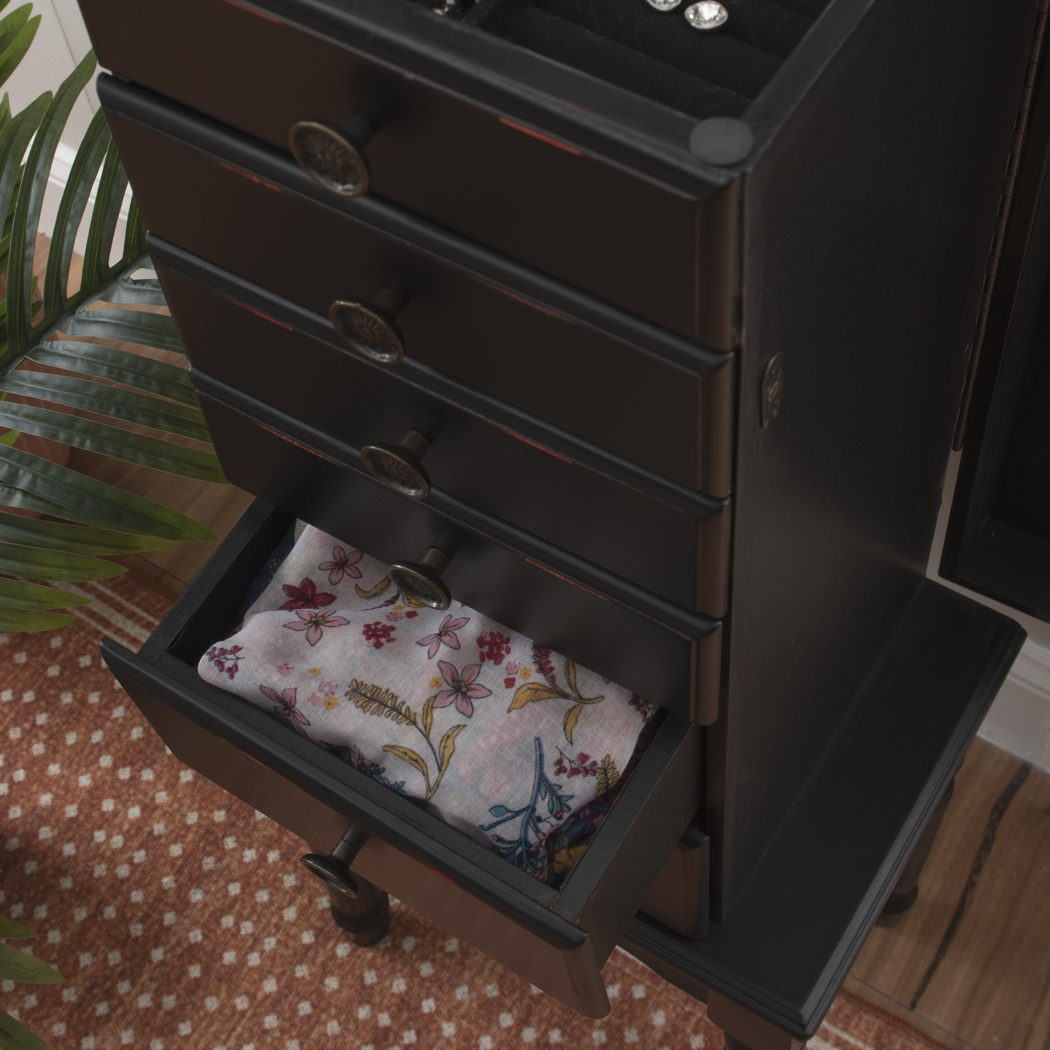 Everinaa Black Jewelry Armoire - Thumbnail - Image 13