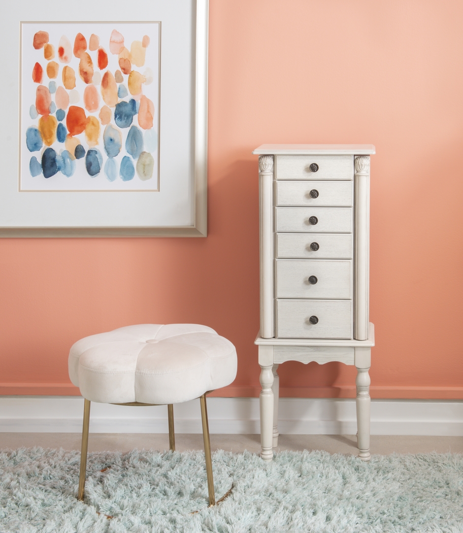 Everinaa White Jewelry Armoire - Thumbnail - Image 2