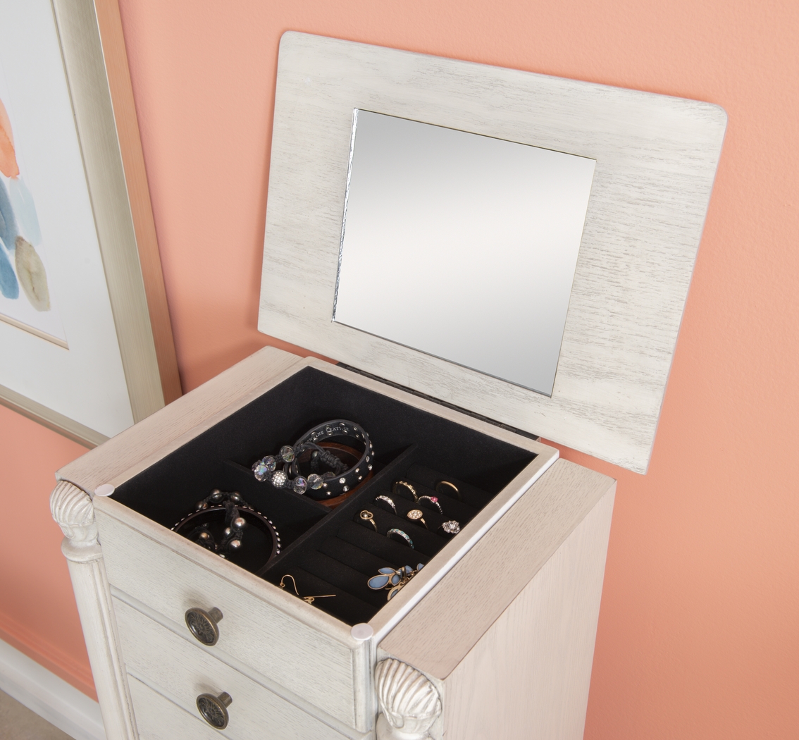 Everinaa White Jewelry Armoire - Thumbnail - Image 4
