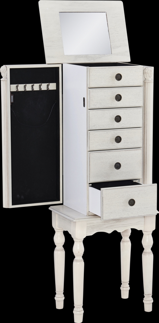 Everinaa White Jewelry Armoire - Thumbnail - Image 10