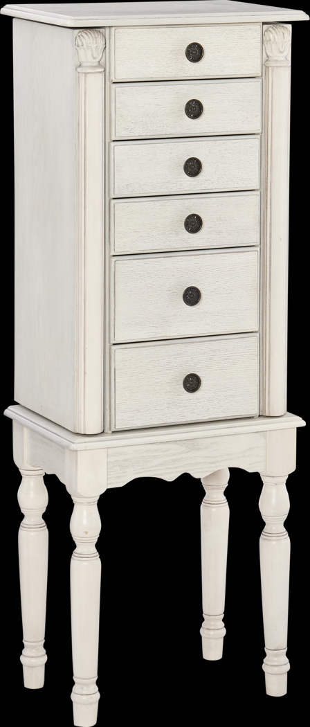 Everinaa White Jewelry Armoire - Thumbnail - Image 1