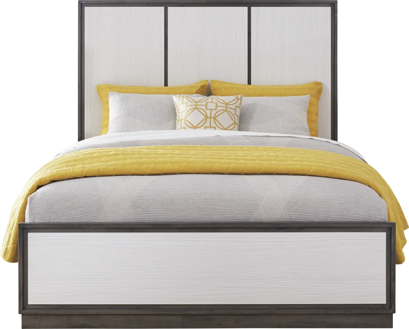 Everson Gray 3 Pc King Panel Bed - Thumbnail - Image 1