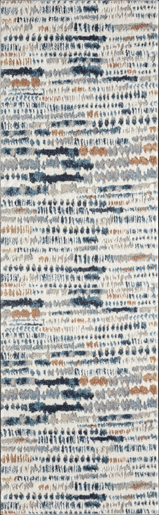 Evette Rios Basili Blue 2'2 x 7' Runner Rug - Thumbnail - Image 1