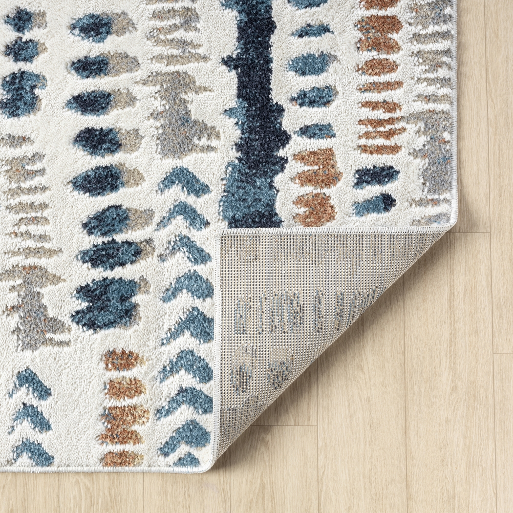 Evette Rios Basili Blue 5'3 x 7' Rug - Thumbnail - Image 4