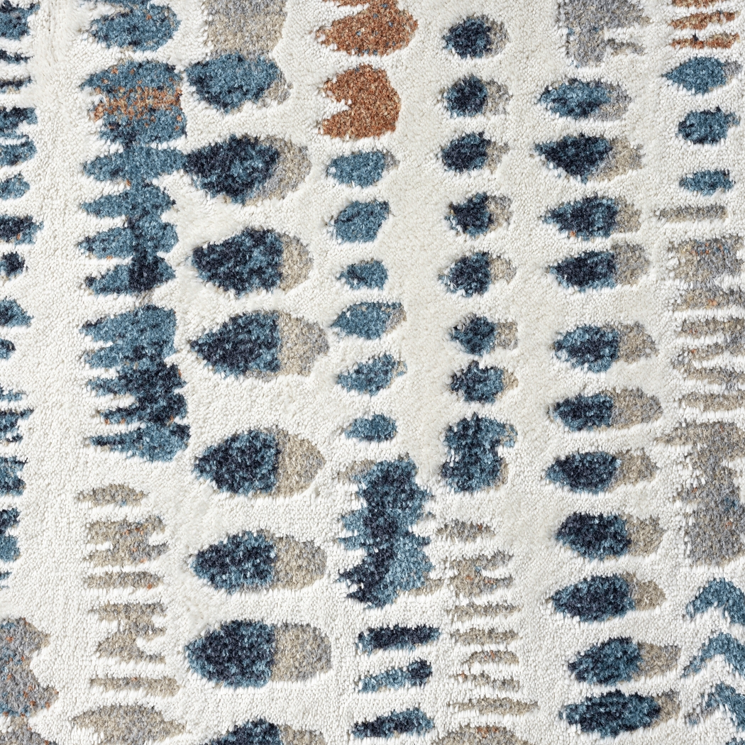 Evette Rios Basili Blue 5'3 x 7' Rug - Thumbnail - Image 7