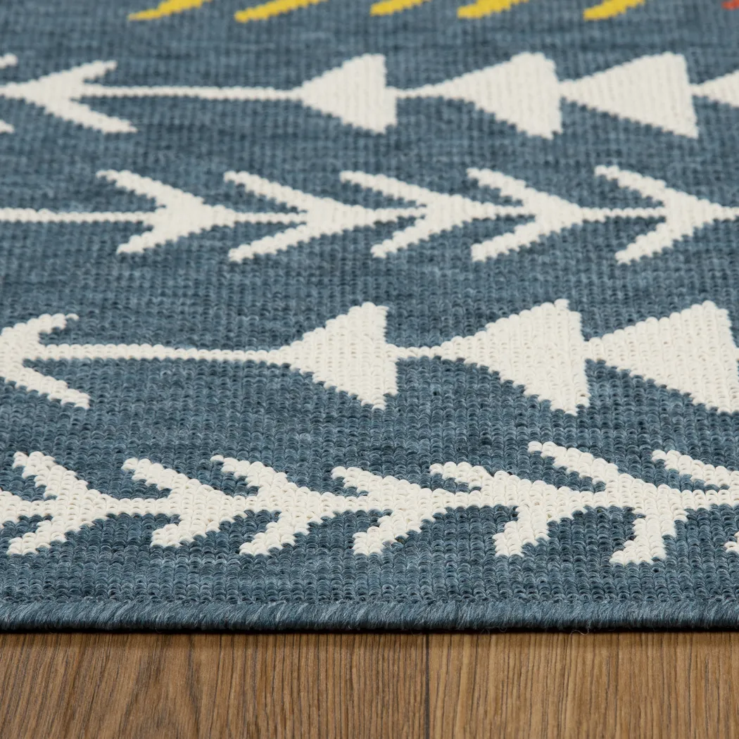 Evette Rios Blackwood Blue 5' x 7' Indoor/Outdoor Rug - Thumbnail - Image 7