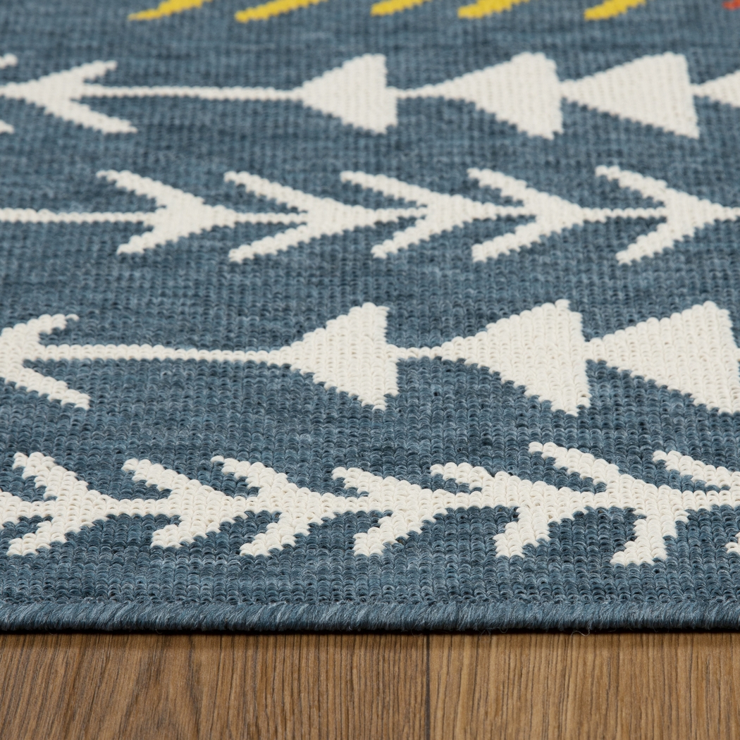 Evette Rios Blackwood Blue 8' x x9'9 Indoor/Outdoor Rug - Thumbnail - Image 7