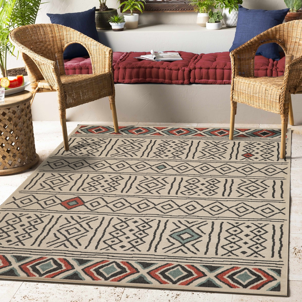 Evette Rios Jaspen Multi 5' x 7' Indoor/Outdoor Rug - Thumbnail - Image 2