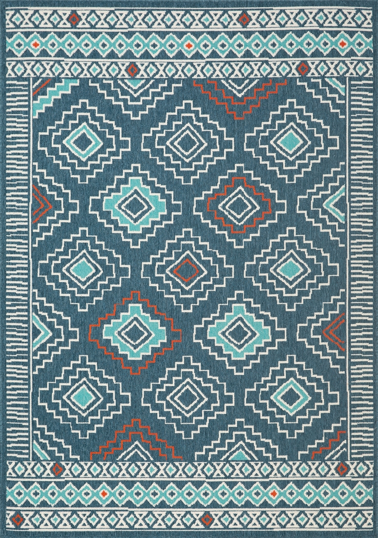 Evette Rios Boltan Blue 5' x 7' Indoor/Outdoor Rug - Thumbnail - Image 1