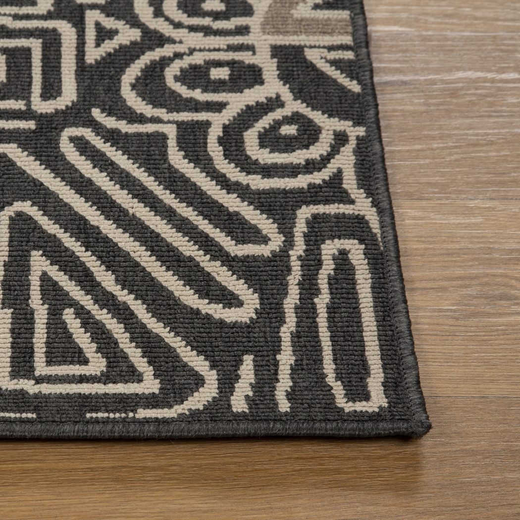 Evette Rios Cullin Black 5' x 7' Indoor/Outdoor Rug - Thumbnail - Image 6