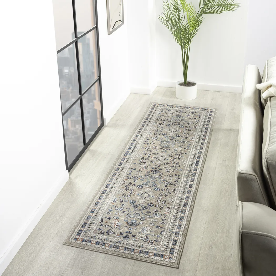 Evette Rios Jakue Blue 2'2 x 7' Runner Rug - Thumbnail - Image 2